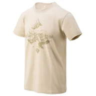 Koszulki sportowe męskie - Koszulka męska Helikon-Tex T-Shirt (Mountain Stream) Rozmiar: XL / Kolor: beżowy - miniaturka - grafika 1