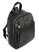 Torebki damskie - Damski Plecak ROVICKY Ze Skóry Ekologicznej 6727 Czarny 30 x 27 x 12 cm - miniaturka - grafika 1