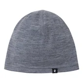 Czapki damskie - Dziecięca czapka z merino Reima Dimma melange grey 52/54 cm - miniaturka - grafika 1