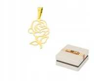 Wisiorki - Złoto 585 Złota Zawieszka Kwiat Róża 14 karatów ZZ112 - miniaturka - grafika 1