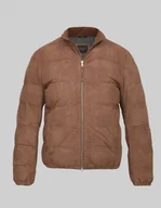 Kurtki męskie - kurtka skórzana calvi brązowa BR1 - miniaturka - grafika 1