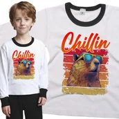 Piżamy dla dziewczynek - Piżama dziecięca Luzacka Kapibara W Okularach Chillin 98/104 - VoloDonum - miniaturka - grafika 1