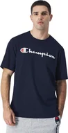 Koszulki męskie - Champion Koszulka męska Champion SS Tee granatowa 220256 BS501 S - miniaturka - grafika 1