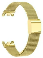 Akcesoria do smartwatchy - STALOWA BRANSOLETA DO XIAOMI MI BAND 8 / MI BAND 9 / 10 ZŁOTA - miniaturka - grafika 1