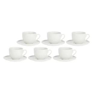 LA PORCELLANA BIANCA CORTE Zestaw 6 filiżanek do kawy ze spodkiem 80 ml - Filiżanki LA PORCELLANA BIANCA CORTE Zestaw 6 filiżanek do kawy ze spodkiem 80 ml - Filiżanki - miniaturka - grafika 1