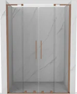 Ścianki i drzwi prysznicowe - Mexen Velar L Duo drzwi prysznicowe rozsuwane 160 cm, transparent, miedź szczotkowana - 871-160-003-02-65 - miniaturka - grafika 1