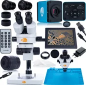 Mikroskopy i lupy - Mikroskop Rosfix ZESTAW MIKROSKOP OPTYCZNY MERCURY KAMERA 4K HDMI MATA UCHWYT WYŚWIETLACZ - miniaturka - grafika 1