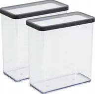 Pojemniki kuchenne - ROTHO ZESTAW 2 POJEMNIKÓW NA ŻYWNOŚĆ ARTYKUŁY SYPKIE 3,2L GRATITOWY LOFT - miniaturka - grafika 1