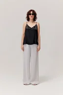 Spodnie damskie - Spodnie z lyocellu Bono szare - miniaturka - grafika 1