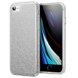ESR Futerał Makeup Glitter do iPhone 7 / 8 / SE 2020 srebrny - Etui i futerały do telefonów - miniaturka - grafika 1