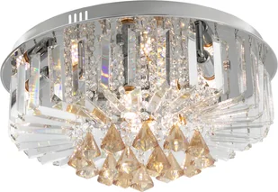 220V kryształowy szklany żyrandol sufitowy podtynkowy żyrandol Crystal E14, sufitowa lampa wisząca nowoczesna lampa do jadalni, salonu, przedpokoju i salonu (50cm bez źródła światła) - Lampy sufitowe - miniaturka - grafika 1