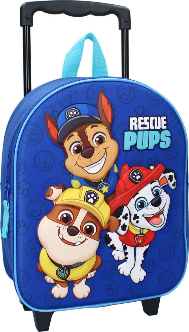 Plecak na kółkach Paw Patrol 3D - z wysuwaną rączką i regulowanymi paskami na ramiona