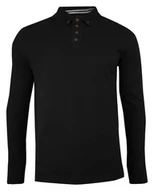 Koszulki męskie - Koszulka Polo Czarna, Długi Rękaw, Longsleeve z Kołnierzykiem - Brave Soul, Męski - miniaturka - grafika 1