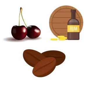 Kawa aromatyzowana smakowa WIŚNIE W RUMIE mielona 200g EKO KUBEK Cup&You - Cappuccino i kawy smakowe - miniaturka - grafika 1