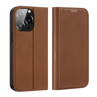 Dux Ducis Skin X2 etui do iPhone 14 Pro pokrowiec z magnetyczną klapką brązowy - Etui i futerały do telefonów - miniaturka - grafika 2