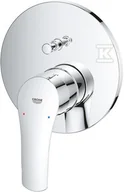 Baterie umywalkowe - Bateria Eurosmart jednouchwytowa do obsługi dwóch wyjść wody, chrom, montaż ścienny podtynkowy, głowica Ceramiczna 46 mm, metalowa rozeta, metalowa - miniaturka - grafika 1