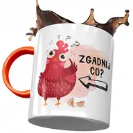 Kubki - Kubek Pomarańczowy Śmieszny Zabawny Zgadnij Co? z Nadrukiem ze Zdjęciem + Opakowanie na prezent (wzór 03) - miniaturka - grafika 1