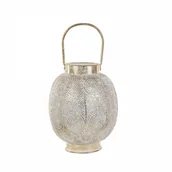 Lampiony i znicze - Beliani Lampion 30 cm metalowy złoty LANTAU - miniaturka - grafika 1