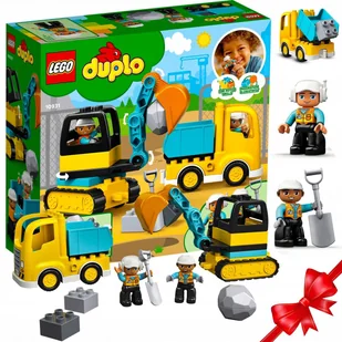 KLOCKI LEGO DUPLO DUŻA KOPARA + CIĘŻARÓWKA + FIGURKI ZESTAW XXL NA PREZENT dla dziecka święta mikołajki duże ruchome elementy - Klocki - miniaturka - grafika 1