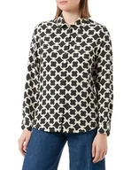 Bluzki damskie - Seidensticker Damska bluzka - modna bluzka - Regular Fit - kołnierz koszuli - długi rękaw - 100% wiskoza, czarny, 44 - miniaturka - grafika 1