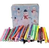 Przybory szkolne - Flamastry 70 szt. w metalowym pudełku Maker bałwan + kolorowanki - miniaturka - grafika 1