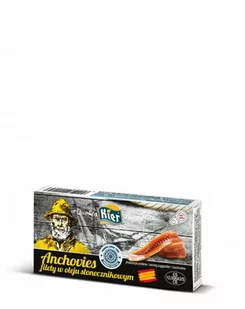 Kier Anchovies Filety w oleju słonecznikowym 50g - Konserwy i dania rybne - miniaturka - grafika 1