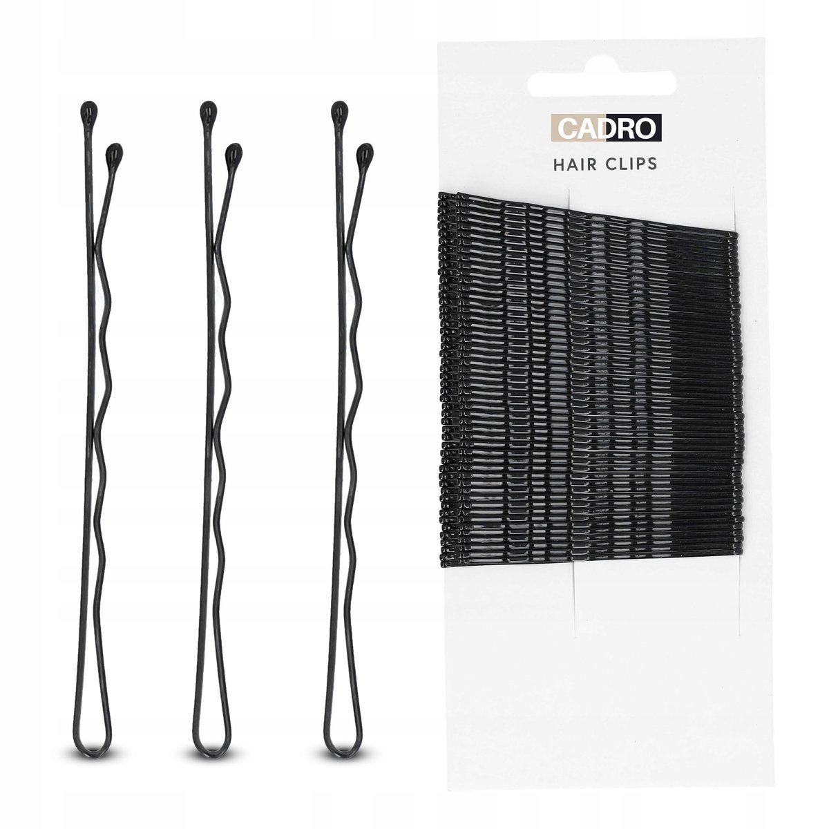 Wsuwki do włosów czarne komplet 50 sztuk 6 cm klasyczne bez niklu