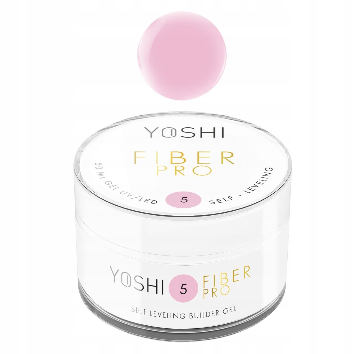 YOSHI Żel Budujący do paznokci UV LED mleczny różowy FIBER PRO No 5 50ml