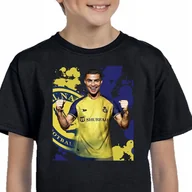 Moda i Uroda OUTLET - 140 KOSZULKA CRISTIANO RONALDO Al-Nassr PIŁKA NOŻNA SPORT CZARNA 3358 - miniaturka - grafika 1