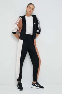 adidas dres damski kolor czarny - Dresy damskie - miniaturka - grafika 1