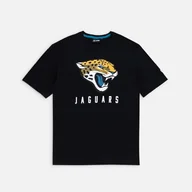 Koszulki męskie - New Era NFL Games Slogan koszulka oversize Jacksonville Jaguars czarna - miniaturka - grafika 1