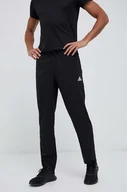 Spodnie męskie - adidas spodnie treningowe Essentials Stanford kolor czarny z aplikacją - miniaturka - grafika 1