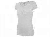 Koszulki i topy damskie - Koszulka damska 4F chłodny jasny szary melanż - miniaturka - grafika 1
