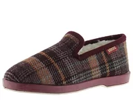 Espadryle damskie - victoria Damskie espadryle 200251-WOMEN WAMBA COPETE pled tkanina tekstylna, czerwony - Burdeos - 40 EU - miniaturka - grafika 1