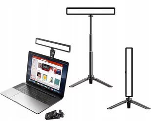 Lampa Led Na Monitor + Klips + Statyw / 3x Iso + 1.4" Do Vlog Livechat / Apexel Apl-fl06 - Lampy błyskowe - miniaturka - grafika 1