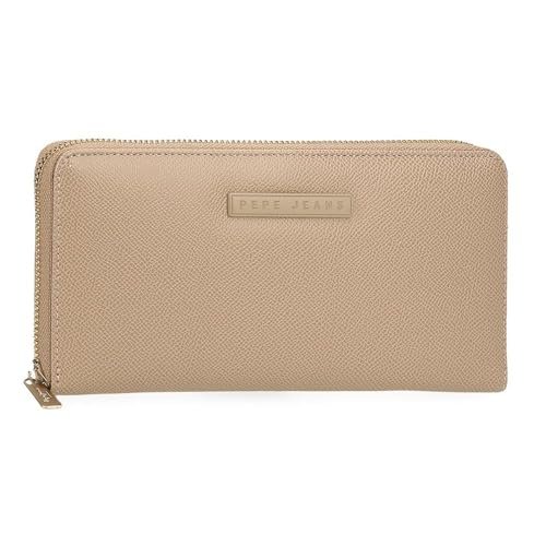 Pepe Jeans Elia Portfel z uchwytem na karty, beżowy, 19,5 x 10 x 2 cm, sztuczna skóra, torebki Joumma, beżowy, jeden rozmiar, portfel z uchwytem na karty, BEŻOWY, Jeden rozmiar, Portfel z uchwytem na