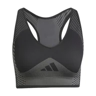 Biustonosze - Damski Stanik sportowy ADIDAS ARKNT LS BRA JD7163 – Czarny - miniaturka - grafika 1