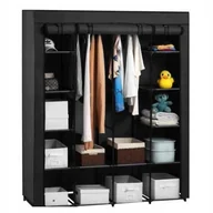 Szafy - Szafa Materiałowa Składana Na Ubrania Xxl Czarna - miniaturka - grafika 1