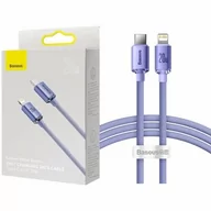 Kable USB - Baseus Kabel USB Typ-C Lightning Crystal Shine 2m Fioletowy - miniaturka - grafika 1