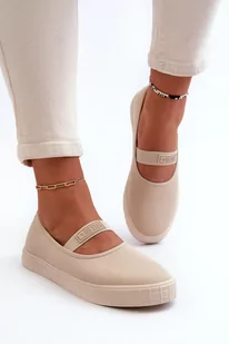 Damskie Trampki Big Star NN274602 Beżowe-41 - Trampki damskie - miniaturka - grafika 1