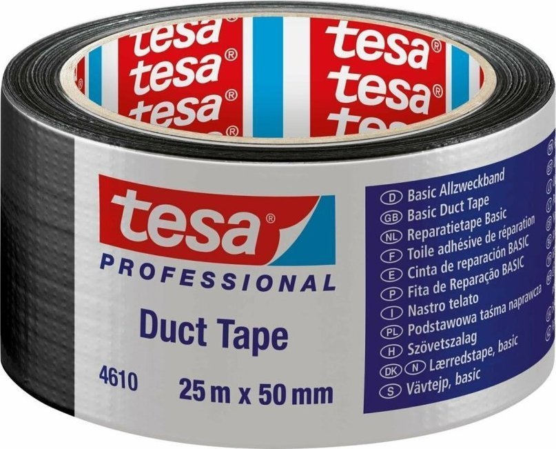 TESA Zestaw narzędzi Gewebekleb. 25m x 50mm schwarz 04610