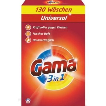 Gama Universal proszek do prania białego kolorowego 3w1 130 prań 7,8 kg