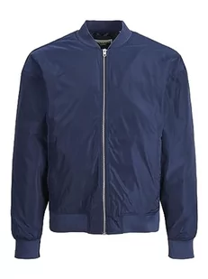 JACK & JONES Męska kurtka bomberka klasyczna, granatowy blezer, L - Kurtki męskie - miniaturka - grafika 1