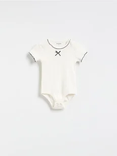 Reserved - Prążkowane body - złamana biel - Body dla niemowląt - miniaturka - grafika 1