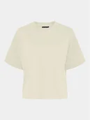Koszulki i topy damskie - Pieces T-Shirt Chilli Summer 17118870 Écru Loose Fit - miniaturka - grafika 1