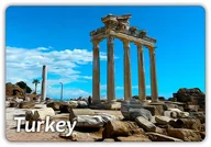 Magnesy - TURCJA - Side - Ruiny - Magnes na lodówkę - miniaturka - grafika 1