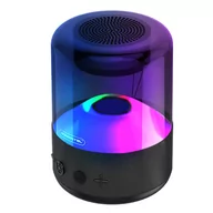 Głośniki przenośne - Głośnik bezprzewodowy Somostel Bluetooth BT 5.0 H210 LED RGB AUX TF kolorowy przenośny czarny - miniaturka - grafika 1