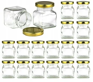 18x pojemniki słoiki słoiczki na przyprawy 120 ml z złotą zakrętką fi 53 - Pojemniki kuchenne - miniaturka - grafika 1