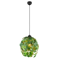 Lampy sufitowe - Salonowa lampa wisząca Leavy R10461915 RL Light roślina czarna zielona - miniaturka - grafika 1