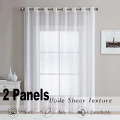 Inne - TEMU Nowoczesne, przezroczyste zasłony z gromadkami, poliestrowe, z prostym wzorem, półprzezroczyste, filtrujące światło, bez podszewki, , z motywem - miniaturka - grafika 1